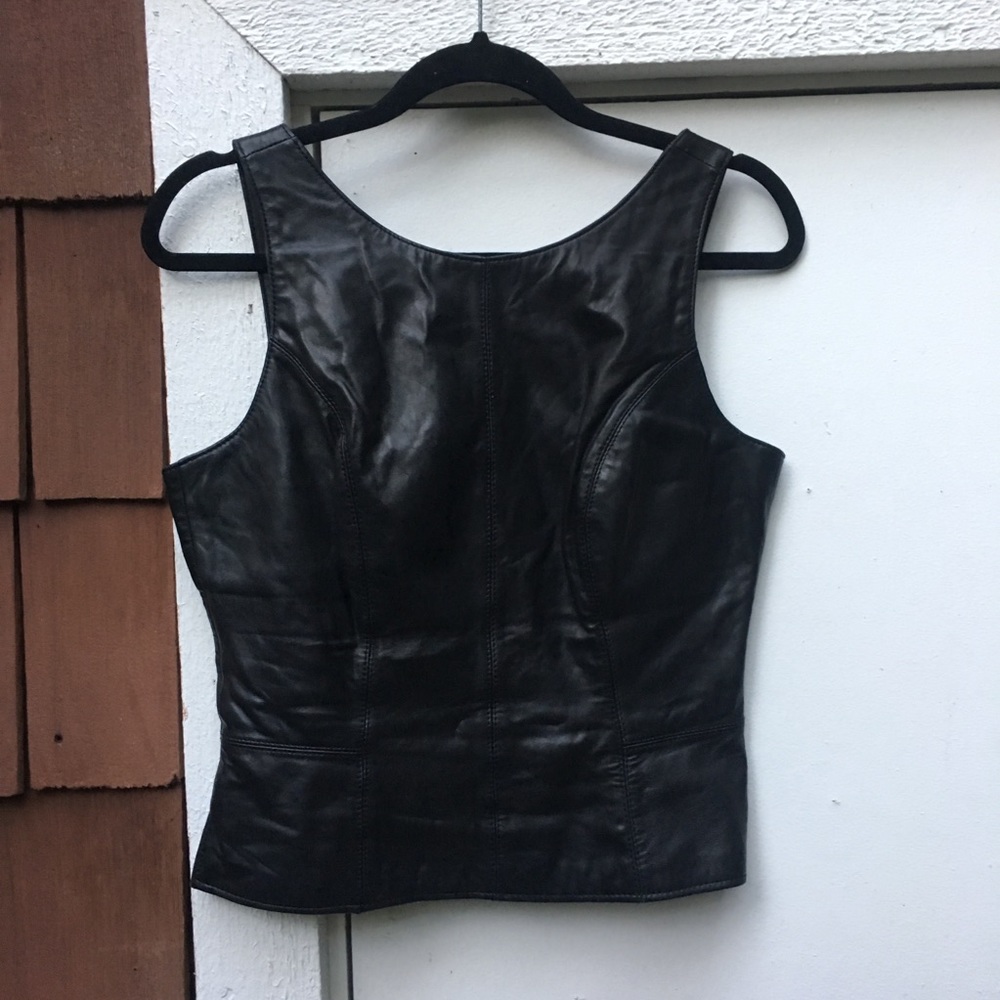 Bebe leather tank top size L